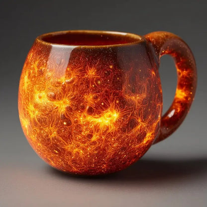 Planet Shaped Ceramic Mug: Earth, Sun, Moon or Saturn, view 6