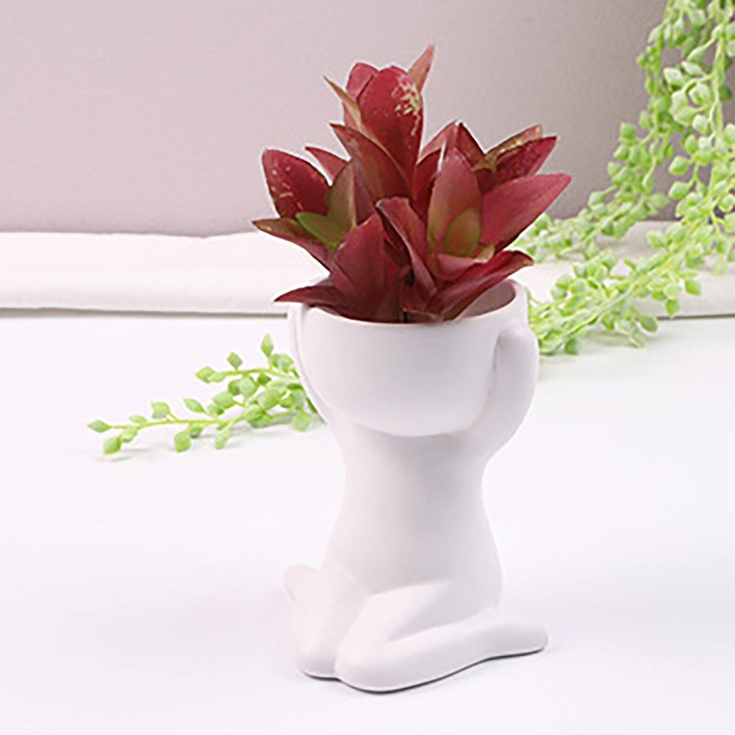 Little Person Ceramic Succulent Planter, Six Poses, view 29