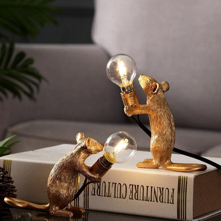 Mouse Figure Accent Lamp in Three Poses