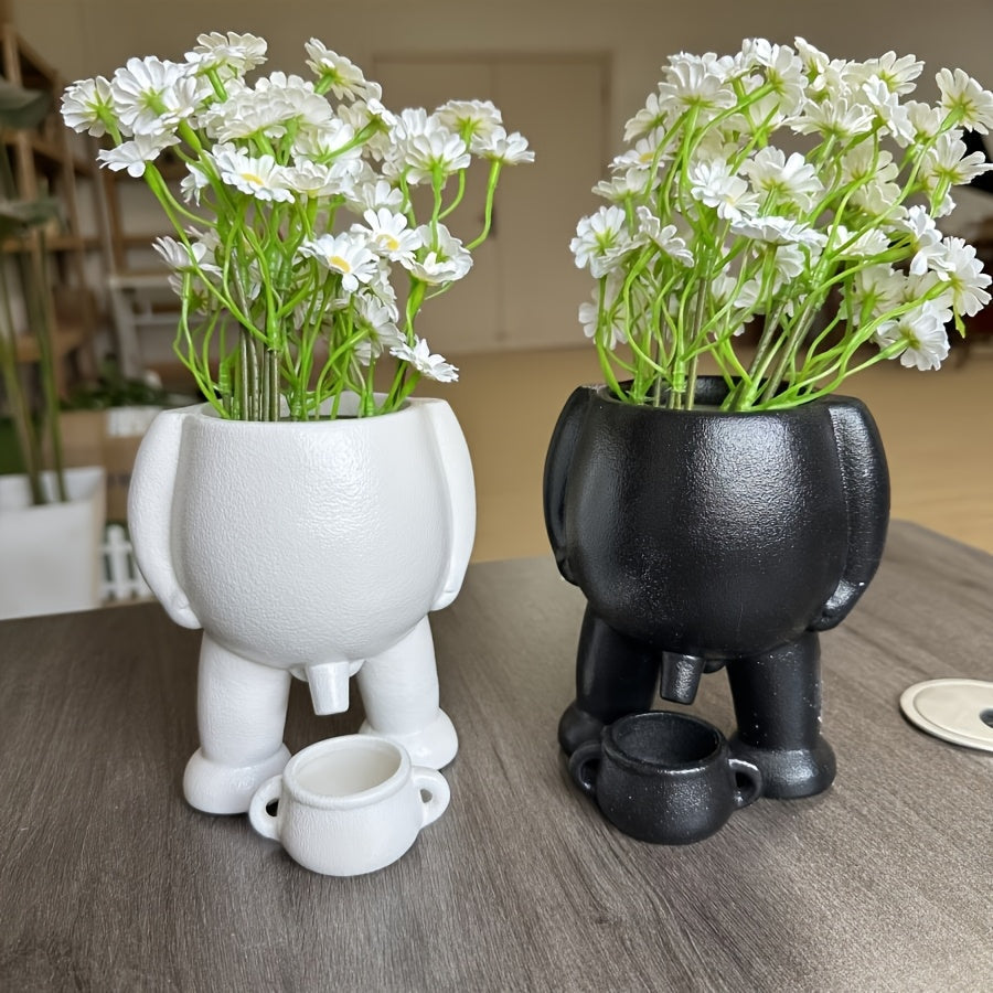 Cheeky Ceramic Novelty Planter with Drip Cup, view 6