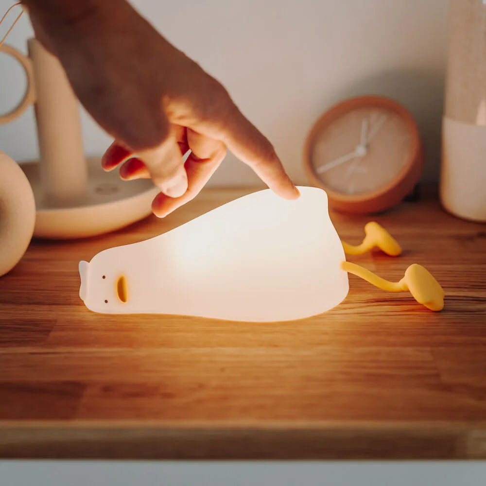 Squishy Silicone Duck Night Light with Tap Control