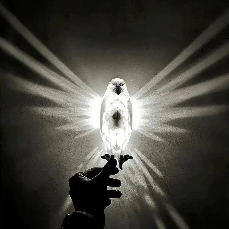 Eagle or Owl Wall Lamp, Battery Powered, No Wiring