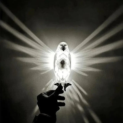 Eagle or Owl Wall Lamp, Battery Powered, No Wiring