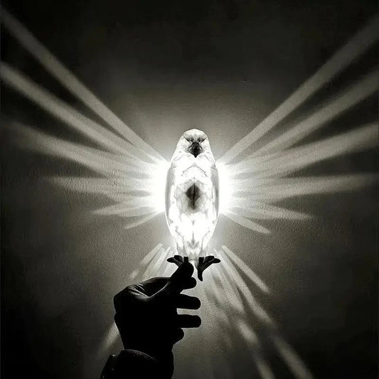 Eagle or Owl Wall Lamp, Battery Powered, No Wiring