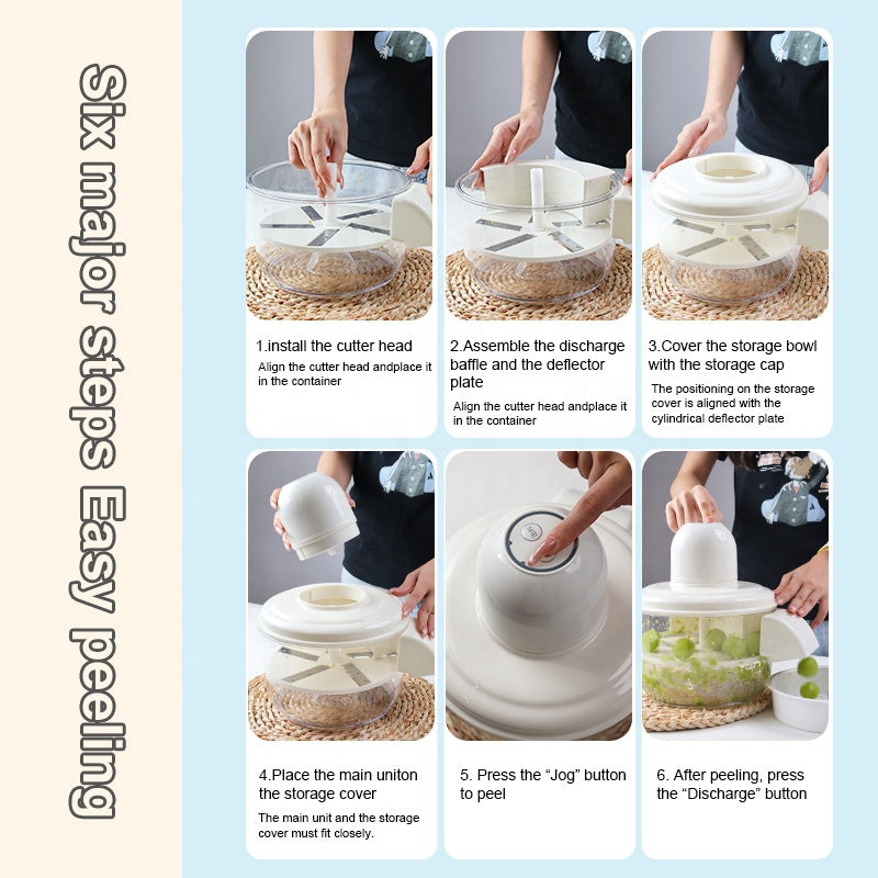 Electric Countertop Peeler for Garlic and Small Fruit, view 4