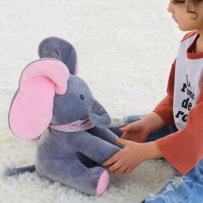 Peek a Boo Plush Elephant Toy with Moving Ears, view 4