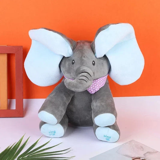 Peek a Boo Plush Elephant Toy with Moving Ears