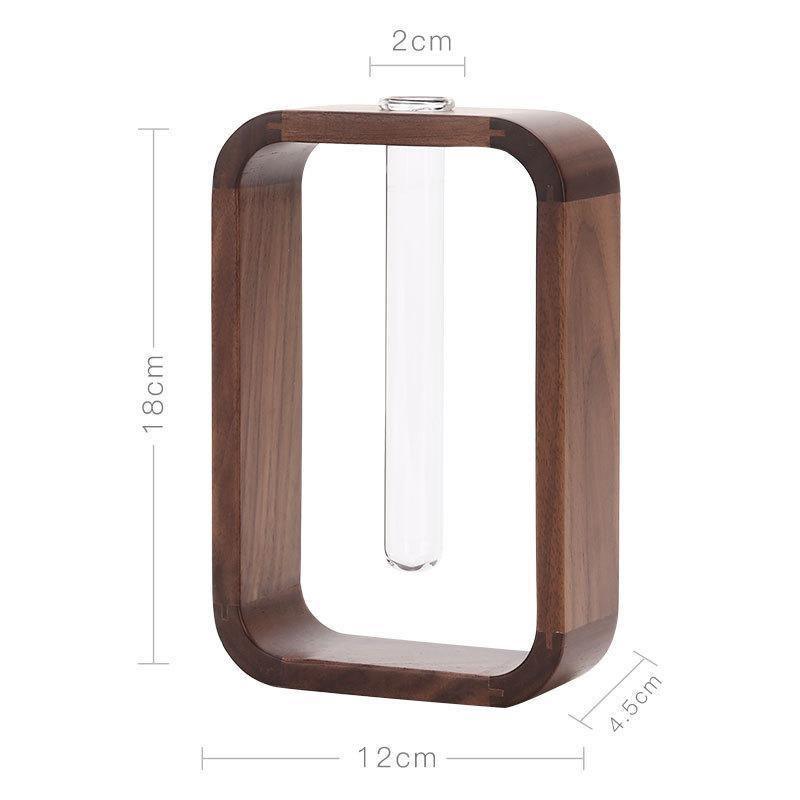 Wood Frame Propagation Vase with Glass Tube, view 4