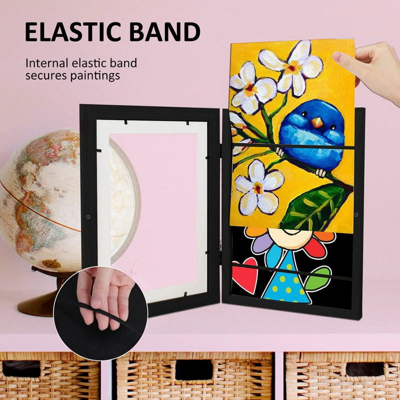 Kids Art Frame for A4 Drawings with Magnetic Front, view 4