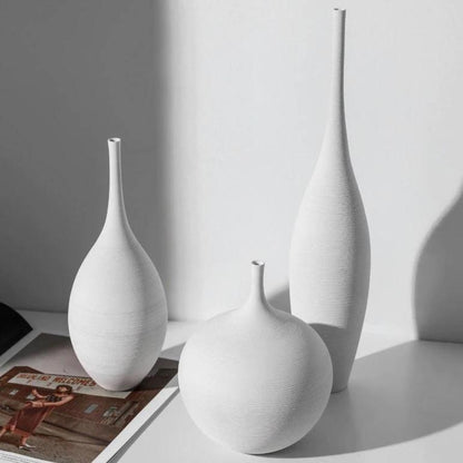 Slim Textured Ceramic Vases, White or Black, view 10