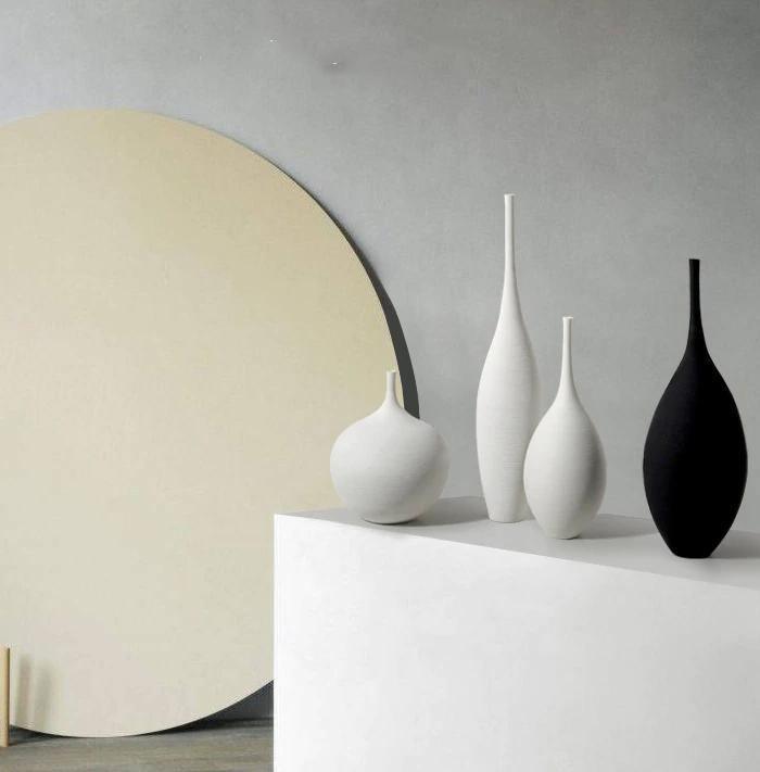 Slim Textured Ceramic Vases, White or Black, view 7