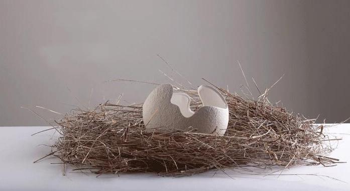 Cracked Egg Ceramic Vase in Off White, 3 Sizes, view 6
