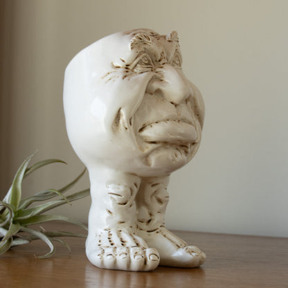 Resin Face Planter with Drainage Hole, Six Characters, view 7