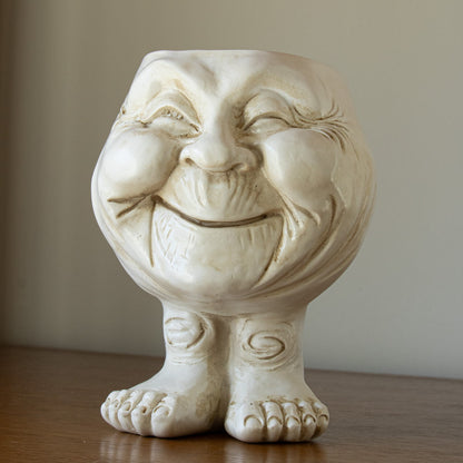 Resin Face Planter with Drainage Hole, Six Characters, view 8