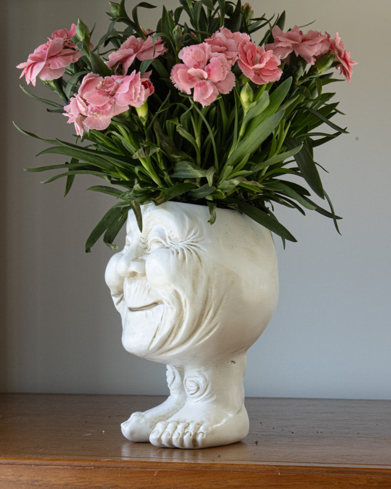 Resin Face Planter with Drainage Hole, Six Characters, view 14