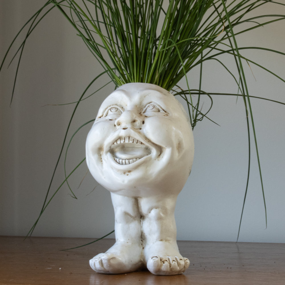 Resin Face Planter with Drainage Hole, Six Characters, view 31