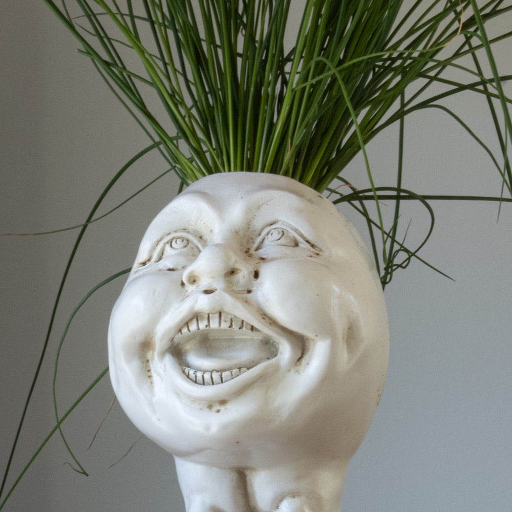 Resin Face Planter with Drainage Hole, Six Characters, view 15