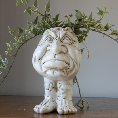 Resin Face Planter with Drainage Hole, Six Characters, view 4