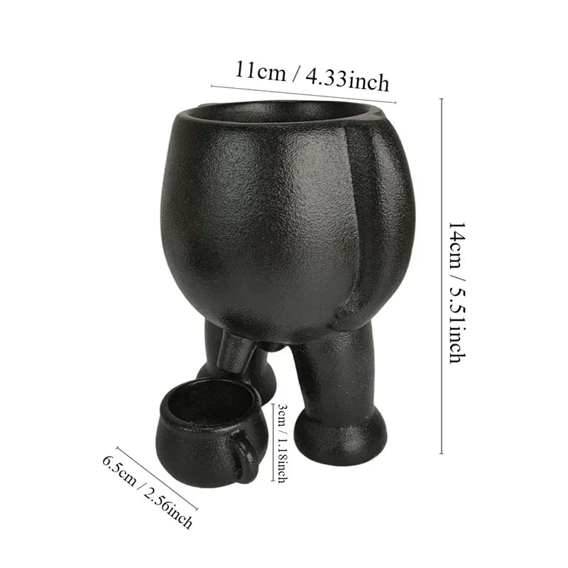 Cheeky Ceramic Novelty Planter with Drip Cup, view 9