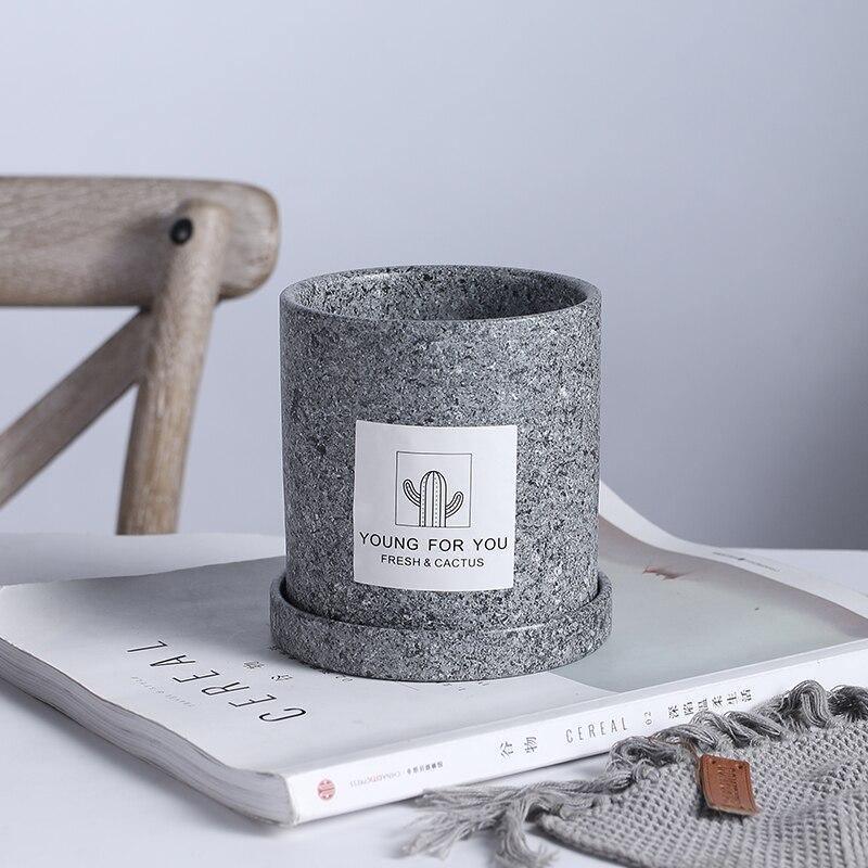 Nordic Ceramic Tabletop Planter Vase in Five Colors, view 10