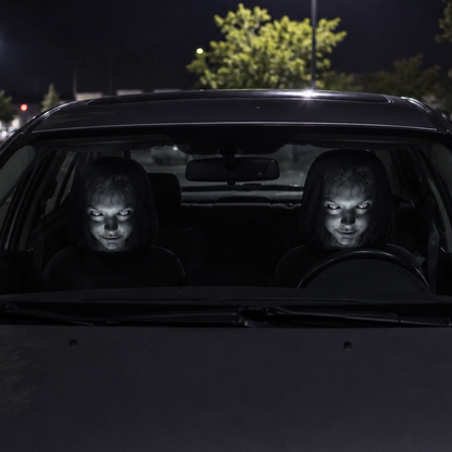 Ghost Face Stretch Car Seat Cover for Front Seats