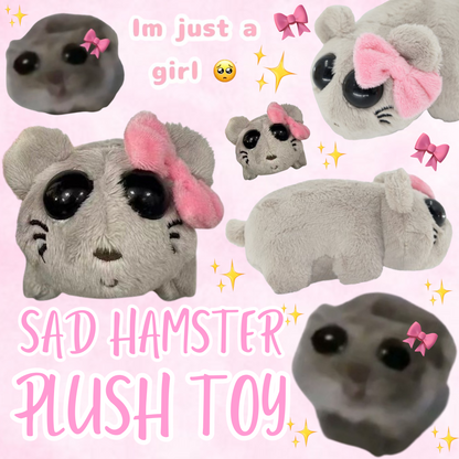 Sad Hamster Meme Plush Toy with Violin Sound, view 2