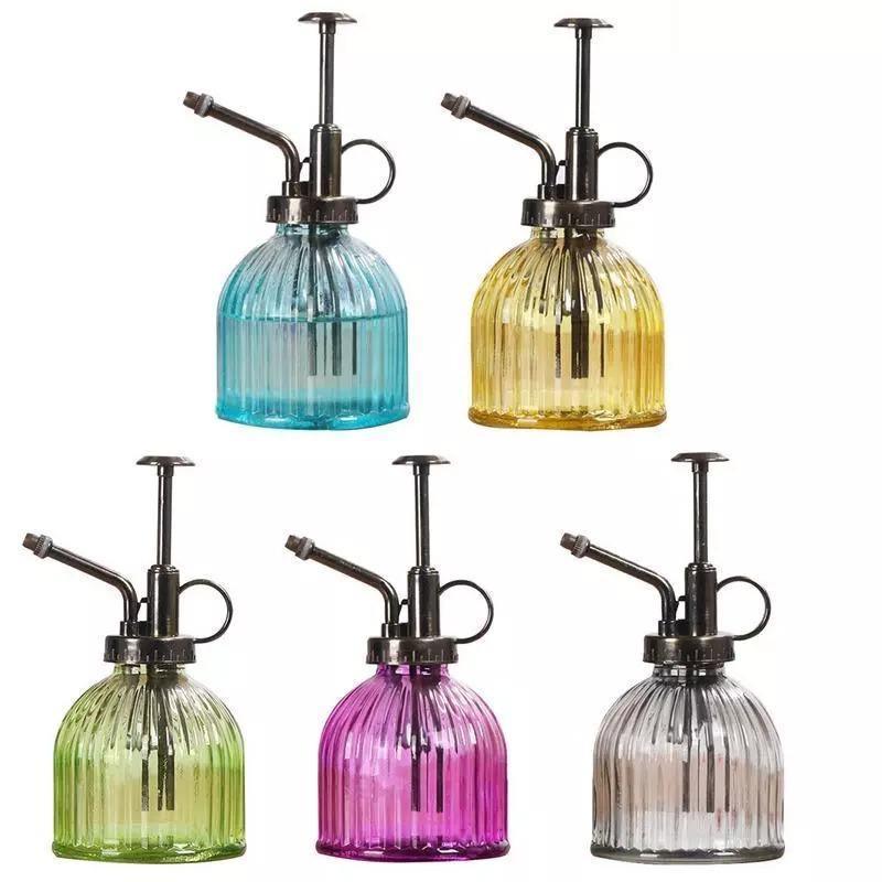 Ribbed Glass Plant Mister with Retro Pump, view 5