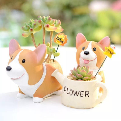 Corgi Resin Succulent Planter, Two Styles, view 2