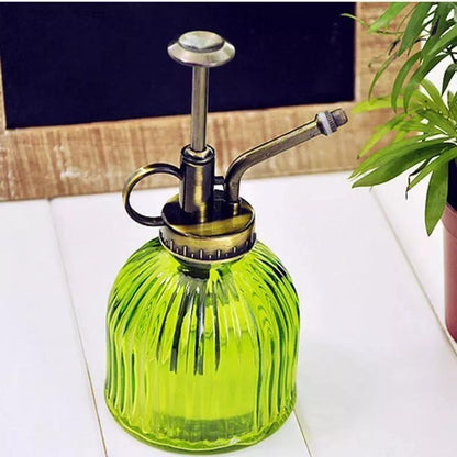 Ribbed Glass Plant Mister with Retro Pump, view 7