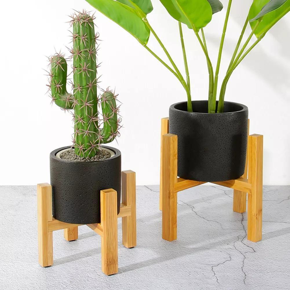 Bamboo Plant Stand with Four Leg Base, view 6