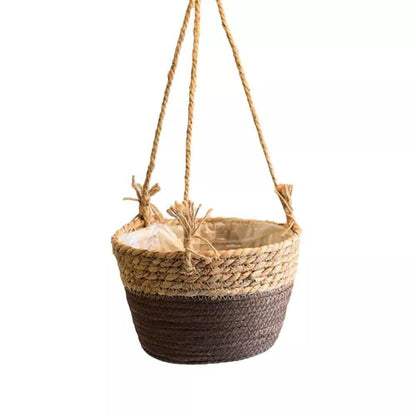 Jute Rope Hanging Planter Basket, 7.9 in, view 12