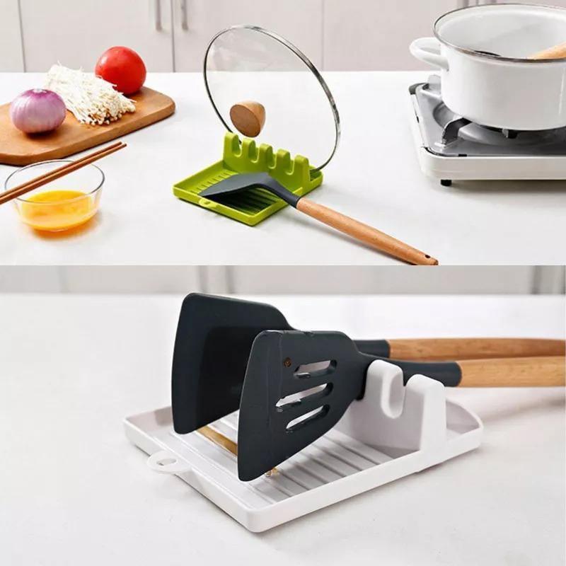 Silicone Utensil Holder with Four Slots and Drip Base, view 4
