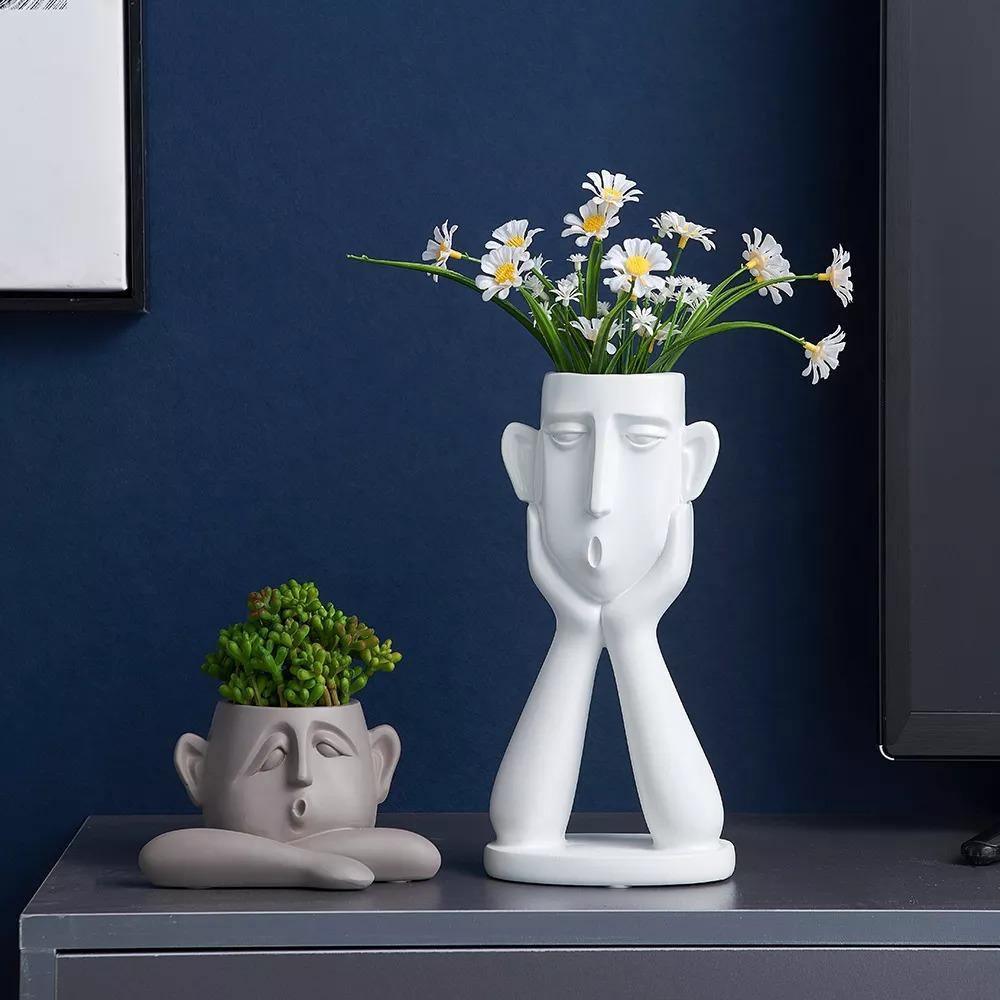 Face Planter Sculpture Trio in Resin with Drainage, view 6