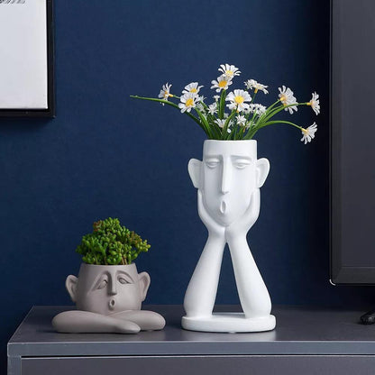 Face Planter Sculpture Trio in Resin with Drainage, view 6