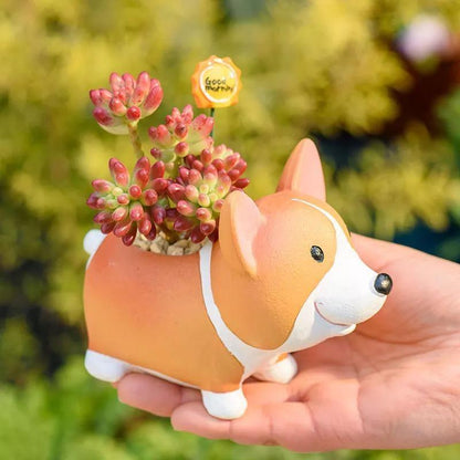 Corgi Resin Succulent Planter, Two Styles, view 5