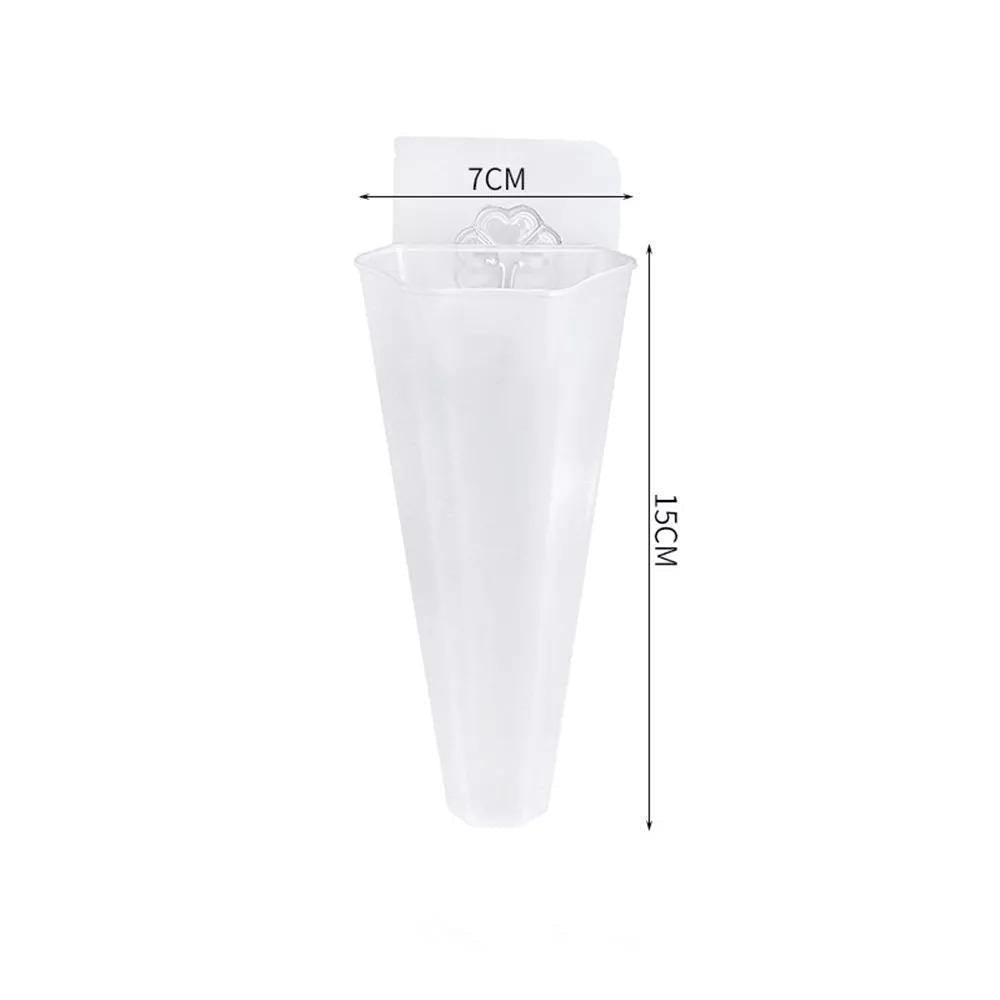 Wall Hanging Planters, Cone or Circle, White or Clear, view 12