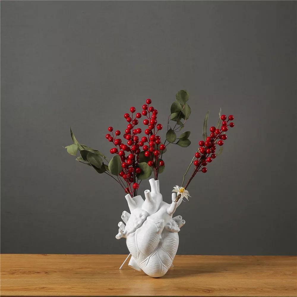 Anatomical Heart Vase for Dried Stems, Two Sizes, view 3
