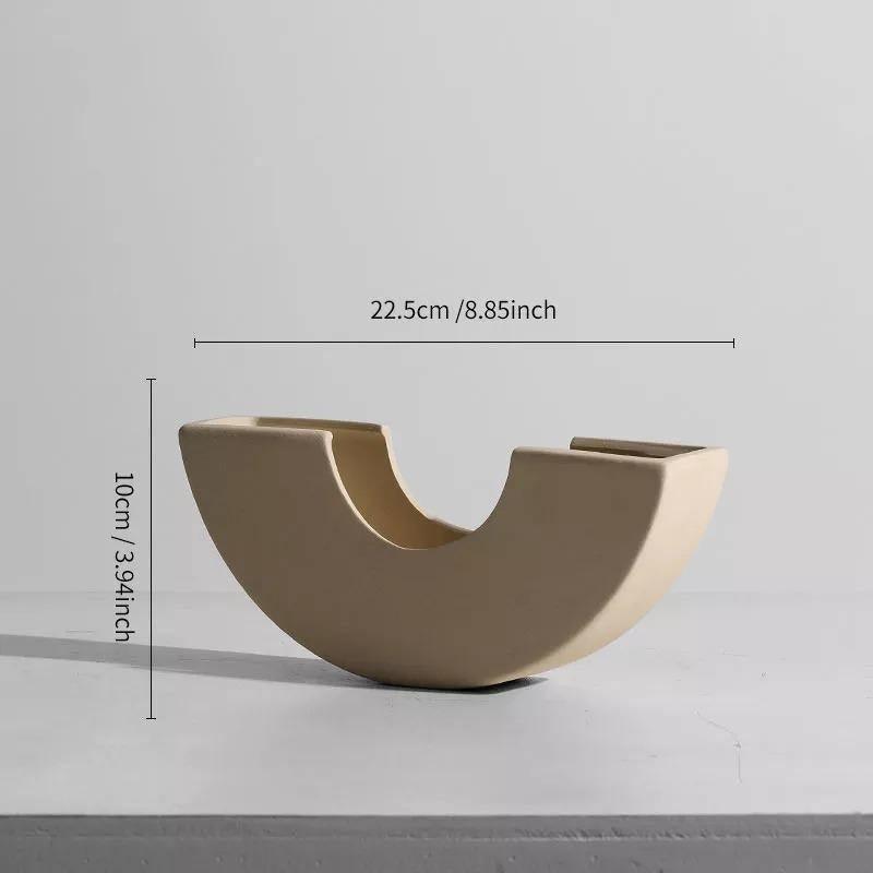 Matte Beige Ceramic Vase, 12 Sculptural Styles, view 24