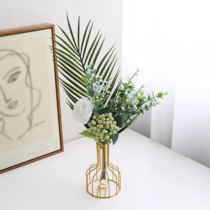 Test Tube Bud Vase with Iron Wire Stand, view 19