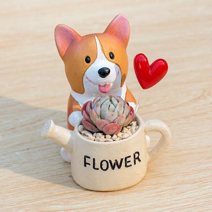 Corgi Resin Succulent Planter, Two Styles, view 4