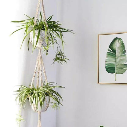 Macrame Plant Hangers, Set of 4, view 8
