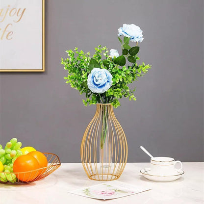 Iron Frame Flower Vase with Removable Glass Tube, view 10