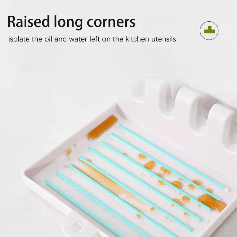 Silicone Utensil Holder with Four Slots and Drip Base, view 11