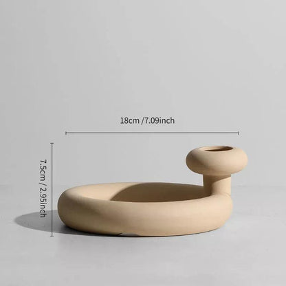 Matte Beige Ceramic Vase, 12 Sculptural Styles, view 19