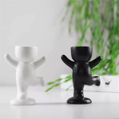 Little Person Ceramic Succulent Planter, Six Poses, view 11