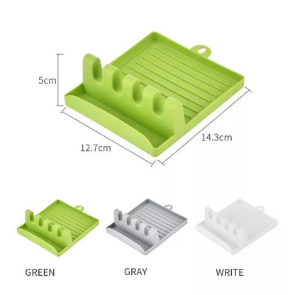Silicone Utensil Holder with Four Slots and Drip Base, view 13