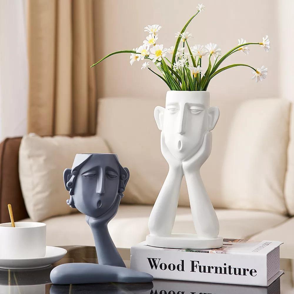 Face Planter Sculpture Trio in Resin with Drainage, view 7