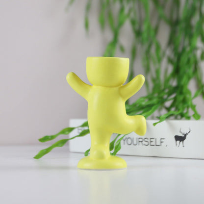 Little Person Ceramic Succulent Planter, Six Poses, view 27