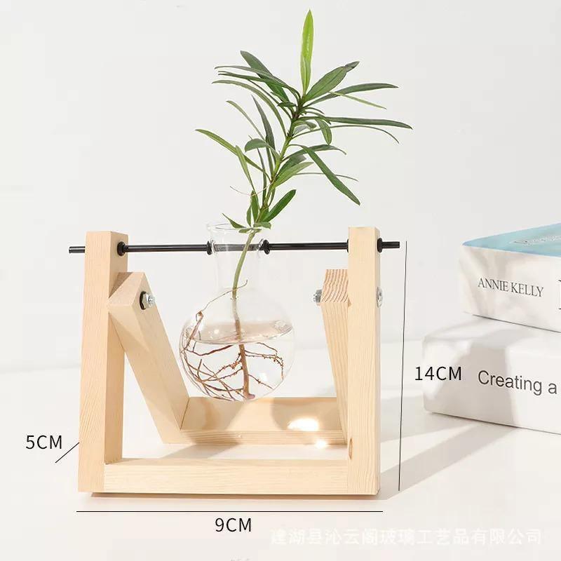 A Frame Wood Stand Propagation Vase, One to Three Bulbs, view 12