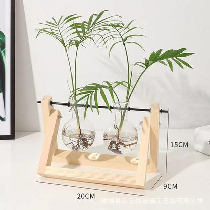 A Frame Wood Stand Propagation Vase, One to Three Bulbs, view 14